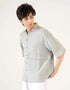 MUSLIN OVERSIZED PATCH POCKET OVERSHIRT